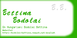 bettina bodolai business card